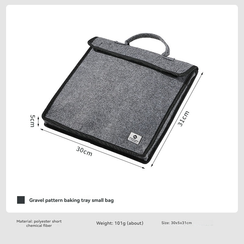 Kitchen Baking Organization - ถุงเก็บถาดอบลายกรวด GRW-27-B ใยโพลีเอสเตอร์หนา ทนต่อการขีดข่วน สำหรับการตั้งแคมป์และการจัดระเบียบในครัว