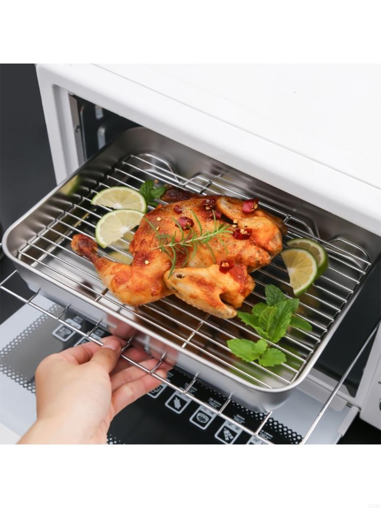 Kitchen Baking Organization - ห้องครัว BBQ Pan แผ่นเตาอบสแตนเลส Baking Pan