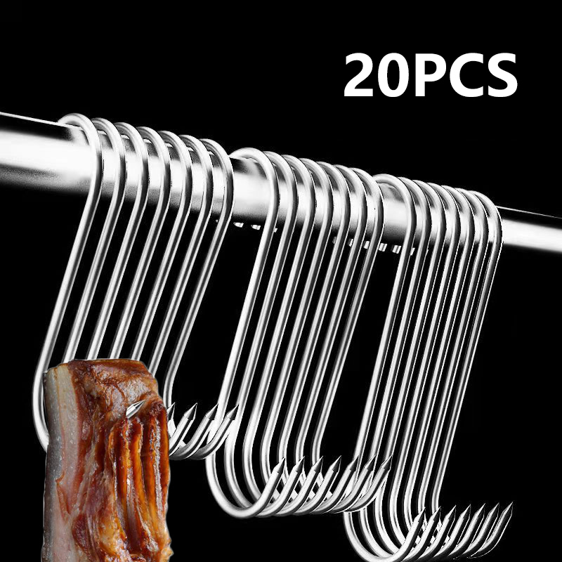 Kitchen Baking Organization - สแตนเลส S-hook Pointed Tip Meat Hanger