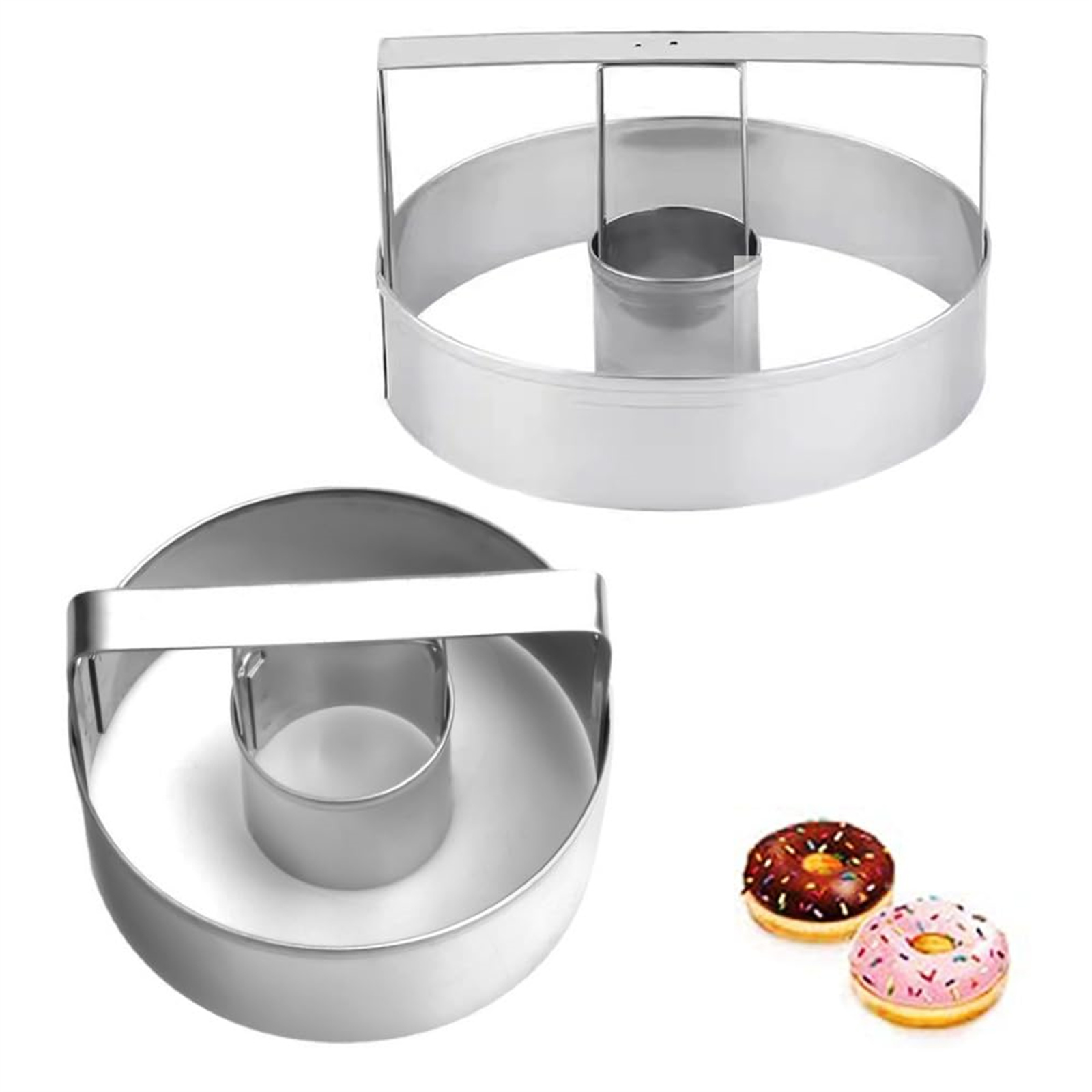 Kitchen Appliances For Baking - เครื่องตัดคุกกี้สแตนเลส แม่พิมพ์โดนัททรงกลม สำหรับทำขนม ใช้งานได้ทุกวัน ทนทาน ใช้งานได้หลากหลาย