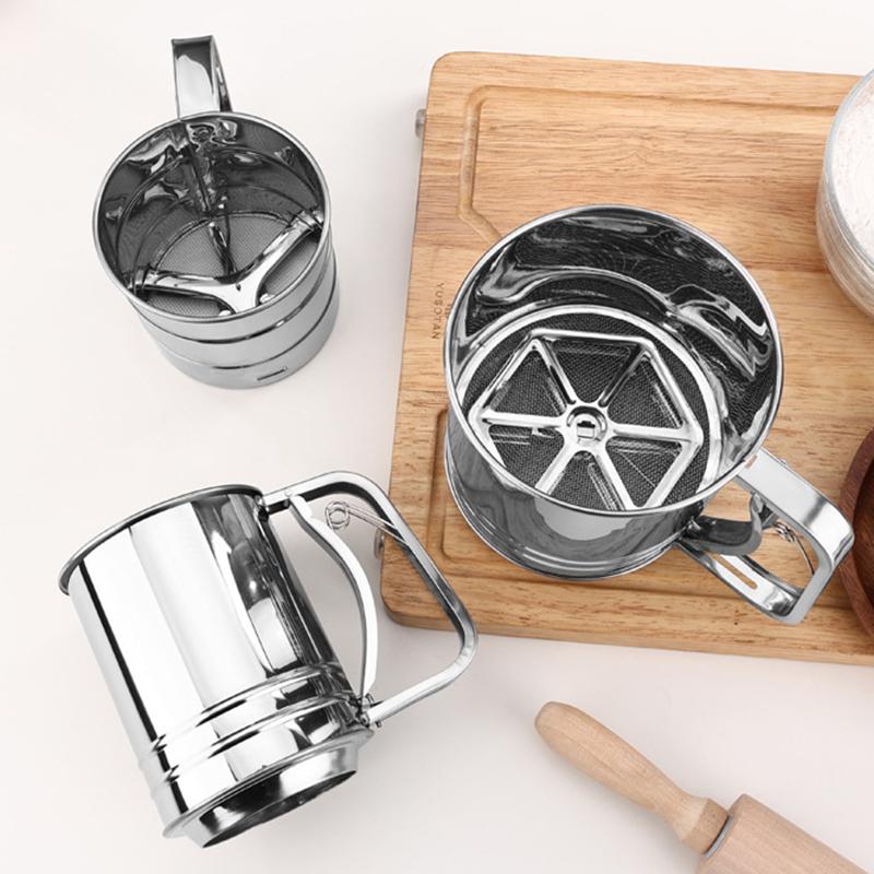 ถ้วยกรองแป้งสแตนเลส ตะแกรงร่อน - Baking Powder Kitchen บทวิจารณ์และราคา