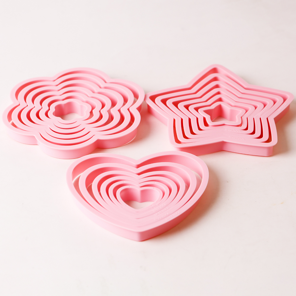1 ชุด/3 ชุดหัวใจสีชมพู Star ดอ - Kitchen Baking Set บทวิจารณ์และราคา