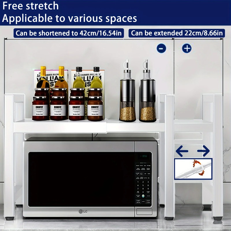 ชั้นวางไมโครเวฟปรับขยายได้ 40- - Kitchen Baking Organization บทวิจารณ์และราคา