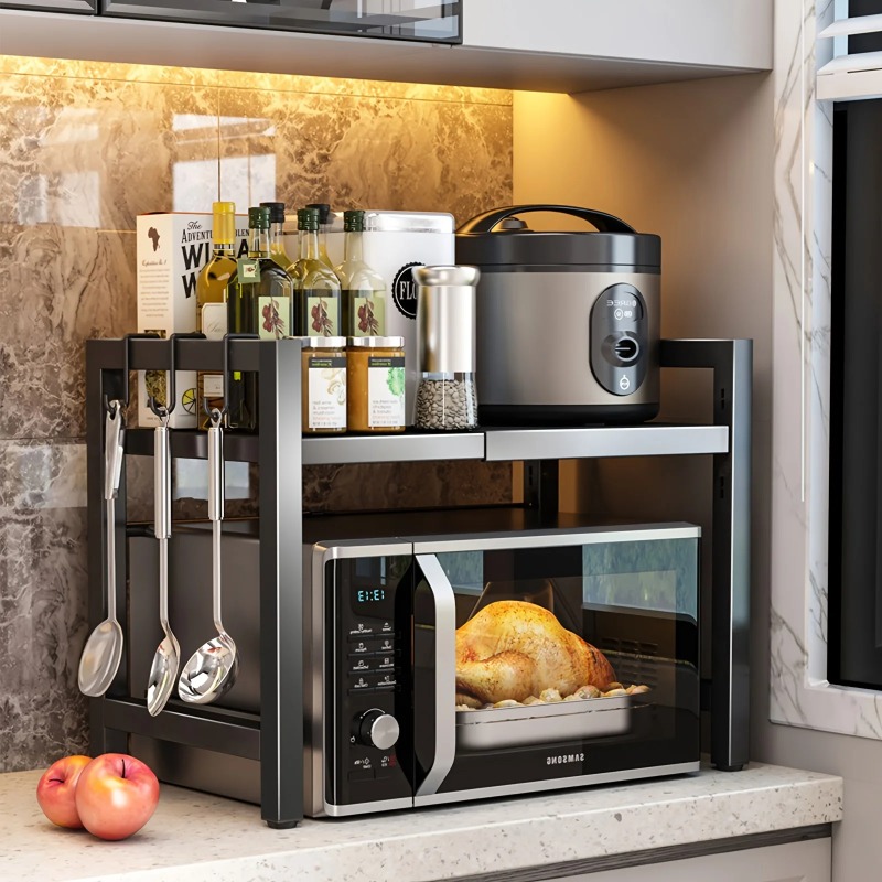 ชั้นวางไมโครเวฟปรับขยายได้ 40- - Kitchen Baking Organization บทวิจารณ์และราคา