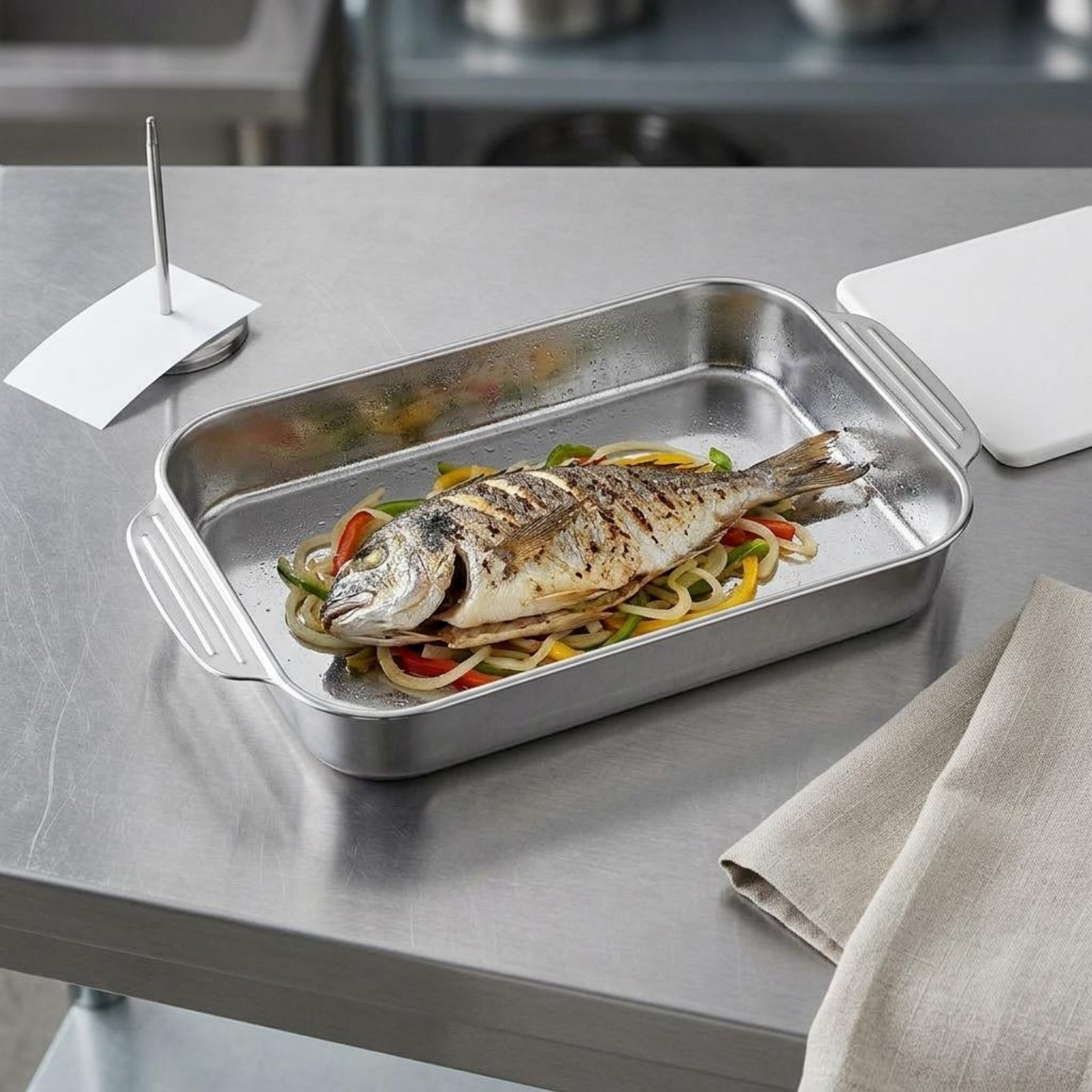 กระทะย่างสแตนเลส ขอบยกสูง กระท - Kitchen Baking Corner บทวิจารณ์และราคา