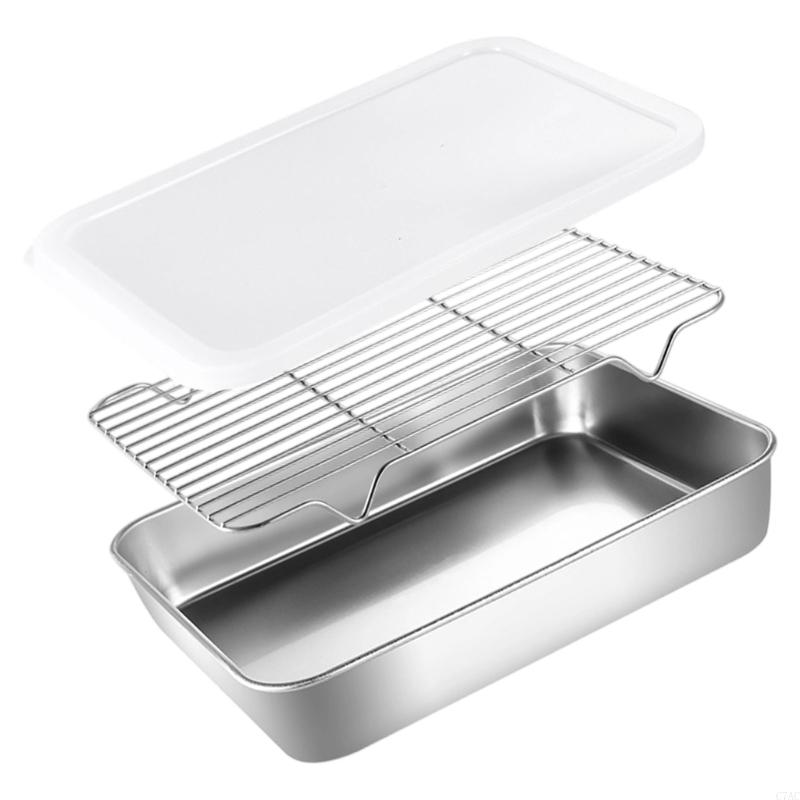 ห้องครัว BBQ Pan แผ่นเตาอบสแตน - Kitchen Baking Organization บทวิจารณ์และราคา