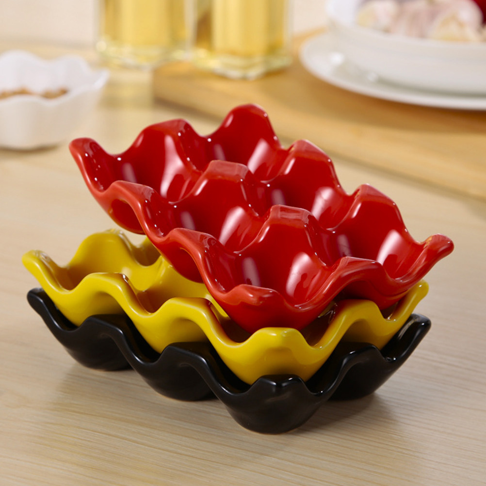 ถาดเซรามิกขัดเงาสำหรับเสิร์ฟไข - Kitchen Baking Organization บทวิจารณ์และราคา