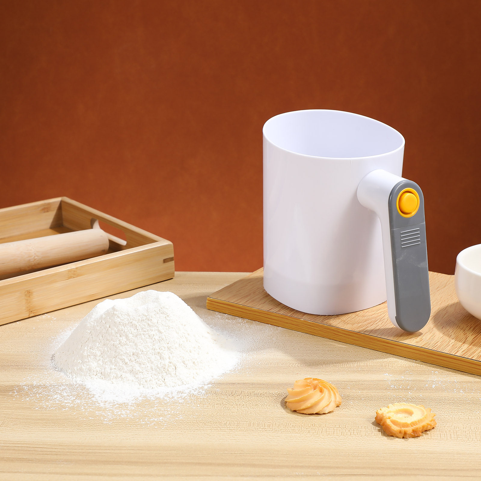 เครื่องร่อนแป้งไฟฟ้าแบบมือถือ  - Baking Powder Kitchen บทวิจารณ์และราคา