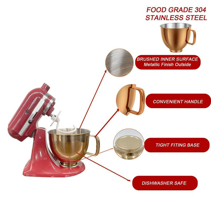 ชามผสมสแตนเลส A27F-5 QT สำหรับ - Kitchenaid Mixer Artisan 5Qt บทวิจารณ์และราคา