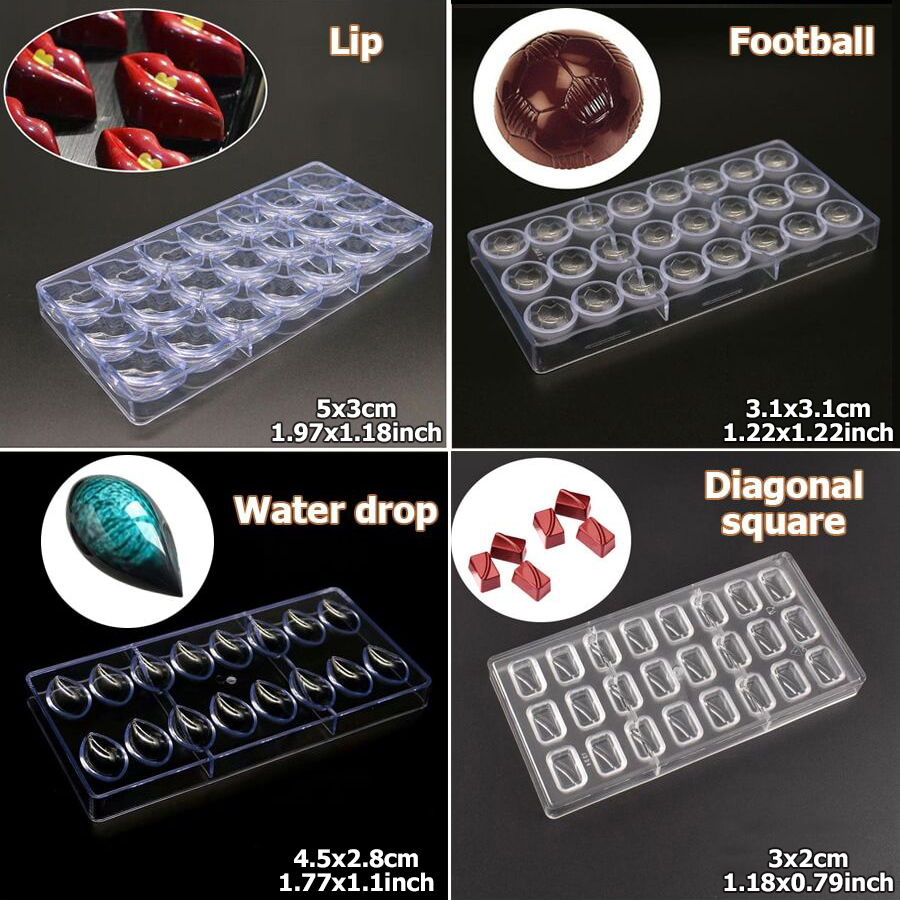 24 รูปแบบพลาสติกแม่พิมพ์ช็อกโก - Kitchen Appliances For Baking บทวิจารณ์และราคา