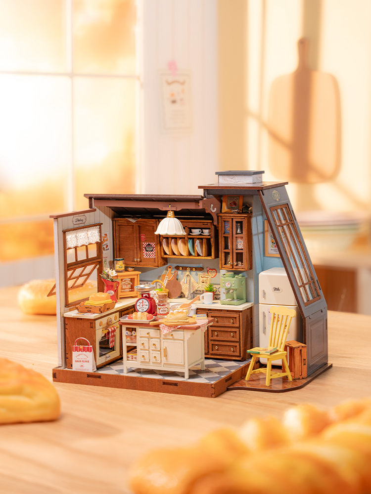 Robotime Rolife บ้านตุ๊กตาไม้ช - Baking Kitchen Robotime บทวิจารณ์และราคา