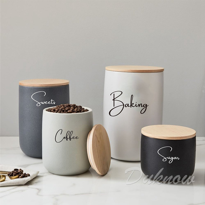 ห้องครัวกระป๋อง Jar ป้ายสติกเก - Kitchen Baking Organization บทวิจารณ์และราคา
