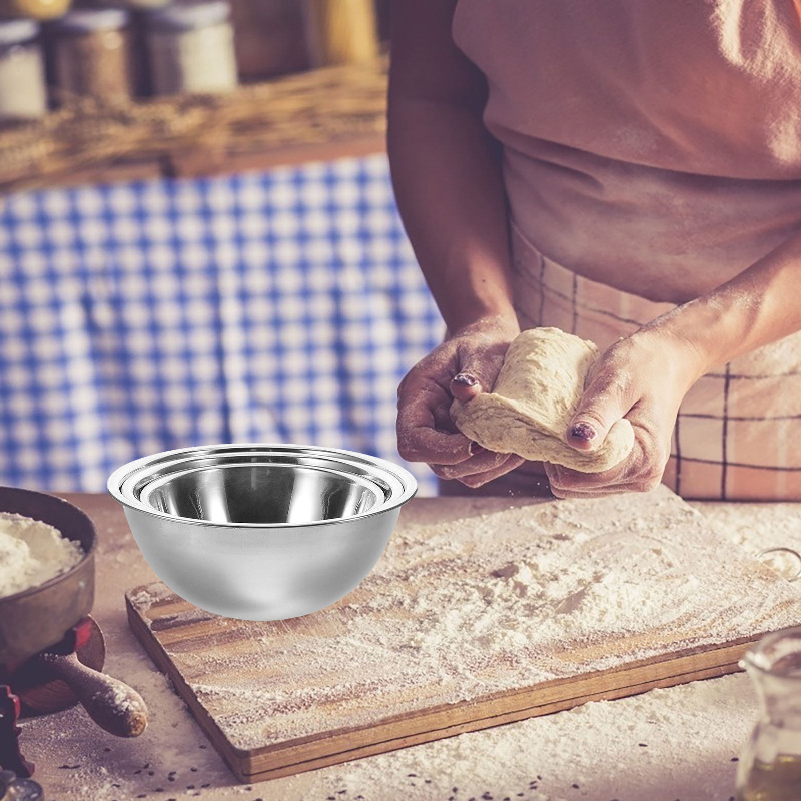 ชุดชามผสมสแตนเลส 3 ชิ้น ความจุ - Kitchen Baking Set บทวิจารณ์และราคา