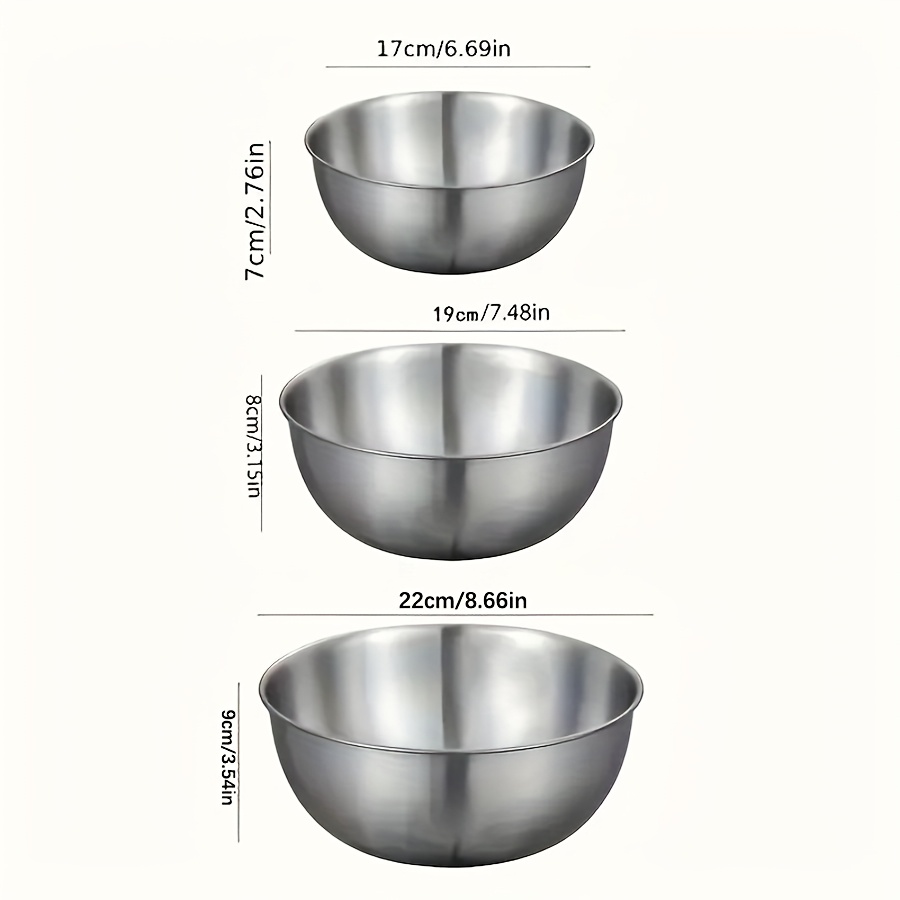 ชุดชามสลัดสแตนเลส 3 ชิ้น ชามผส - Kitchen Baking Set บทวิจารณ์และราคา