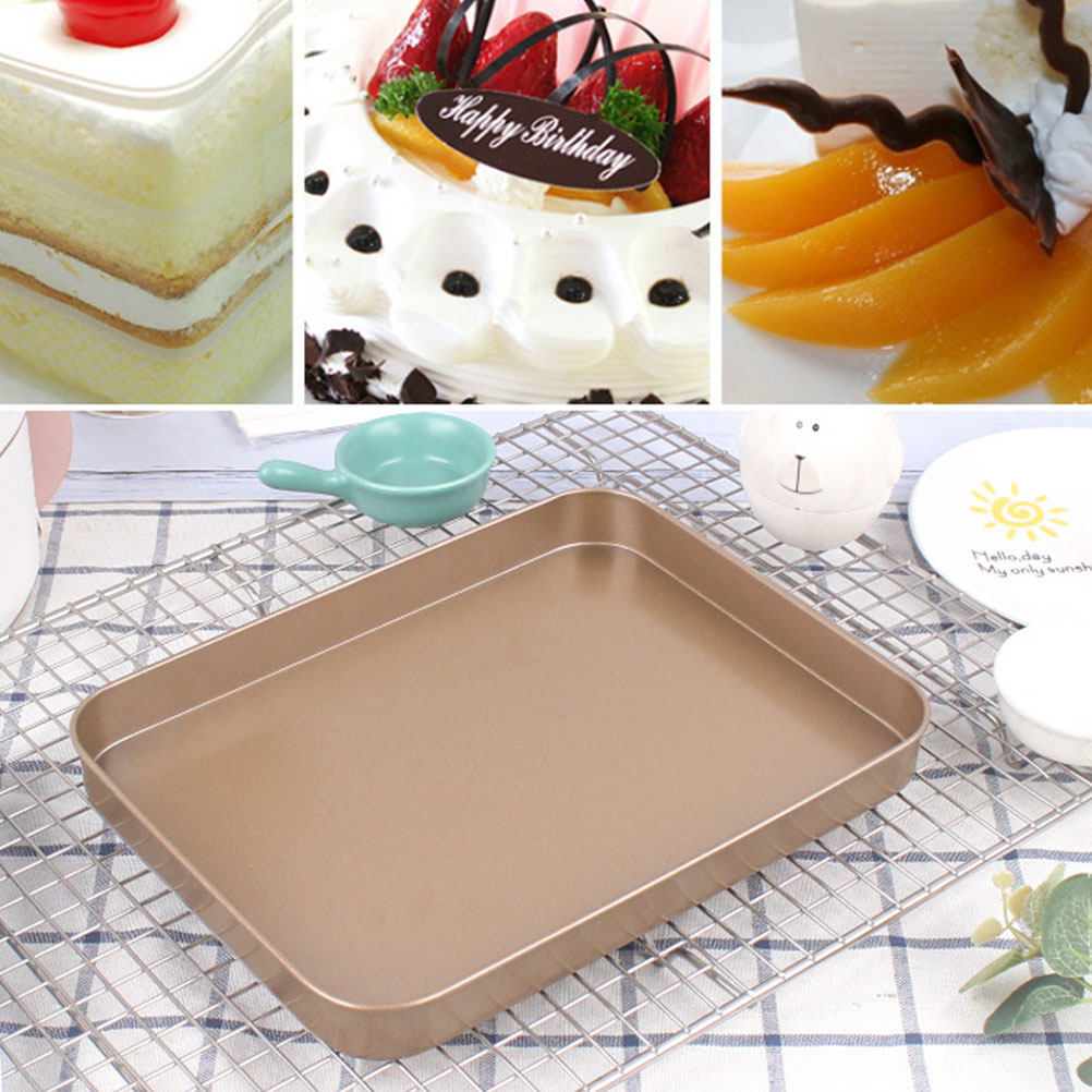 ถาดอบเค้กสี่เหลี่ยมผืนผ้าเหล็ก - Kitchen Baking Tray บทวิจารณ์และราคา
